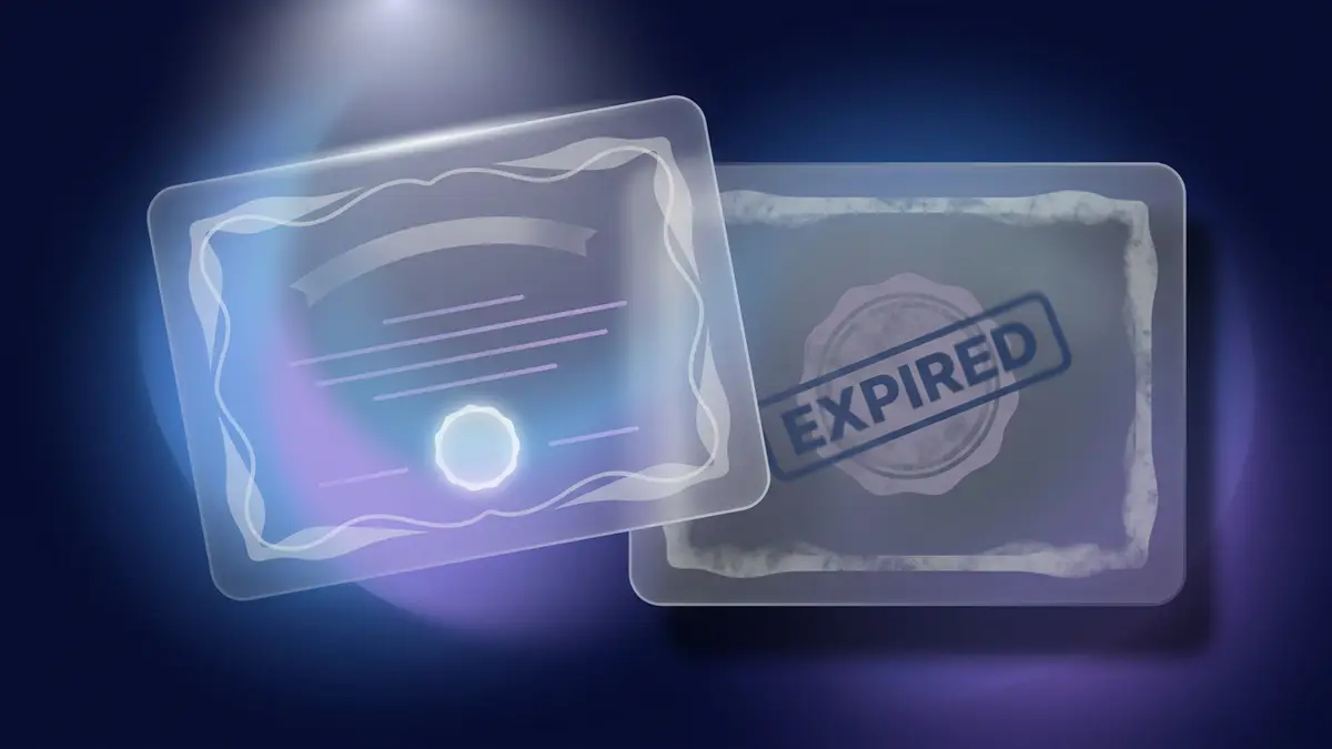 Should you list a certification in progress or expired?